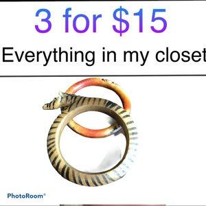 MUST BUNDLE 2 Wood African Bangle Bracelets